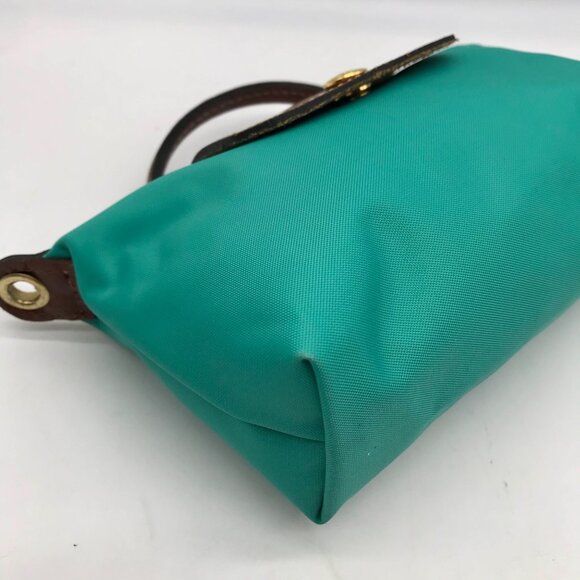 Longchamp Turquoise Nylon Le Pliage Mini Pouch - Picture 6 of 11